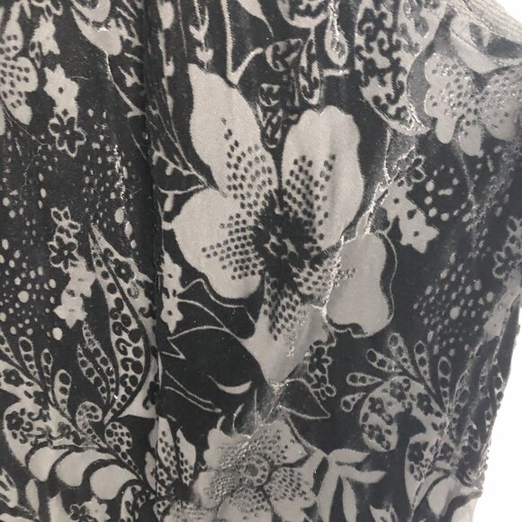 Vintage Lily Dress Womens Large Black Velvet Burnout Whimsigoth Halter Fairy - Picture 13 of 16